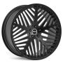 Легковой диск Skill Wheels SL219 9x21 5x120 ET45,5 62,5 чёрный глянцевый + полированные спицы + тёмный лак