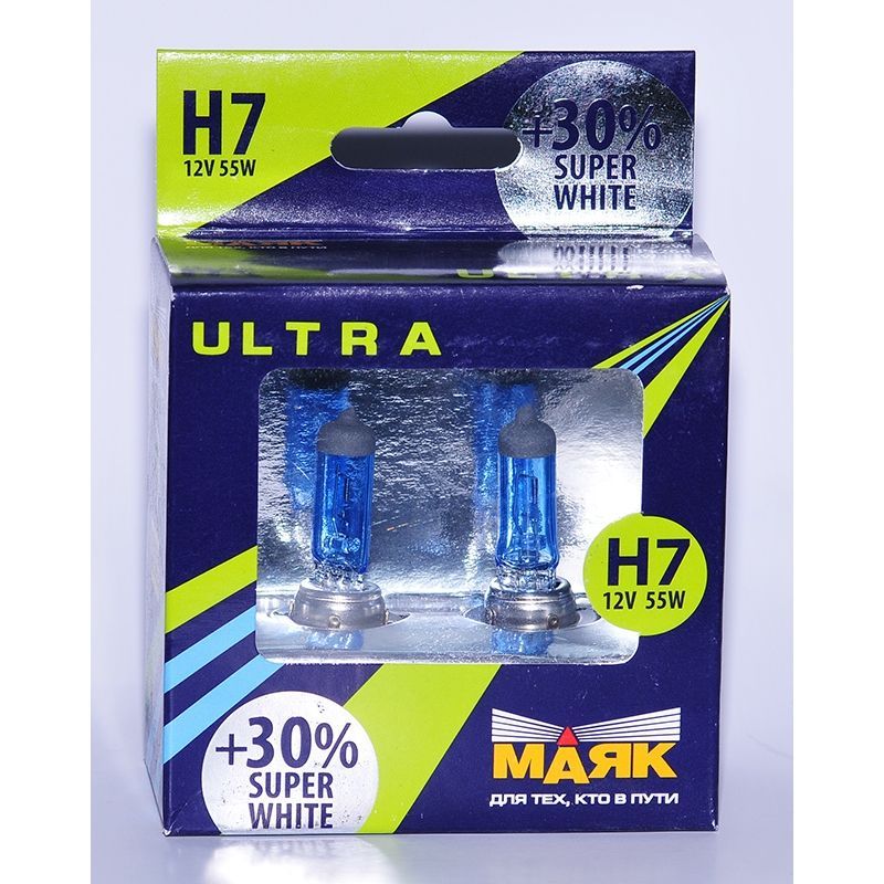 Маяк H7 12V 55W (Px26d) SUPER LIGHT+30% 12 В 55 Вт H7 1 шт.