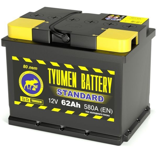 Тюмень Standart 62А/ч-12V ст EN580 европейские прямая 242x175x190