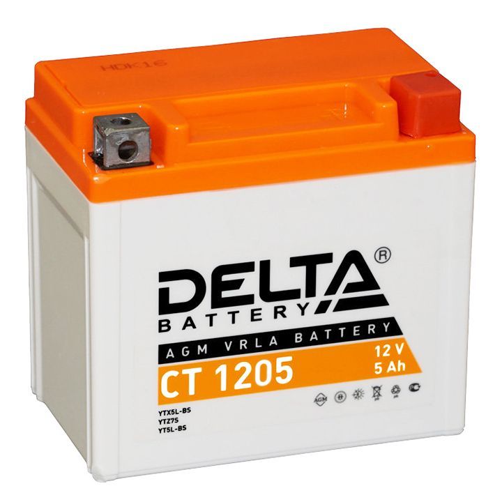 Delta Battery CT 1205 - 5А/ч-12V ст EN60 болт обратная 114x69x109 (уценка: 2019г.)