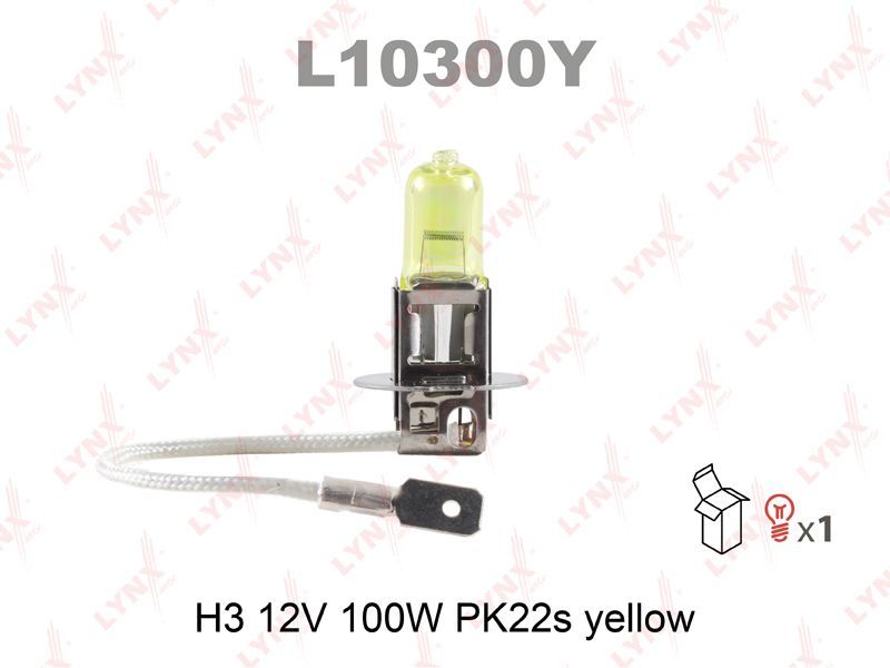LYNXauto L10300Y галогенная 12 В 100 Вт PK22s 1 шт.